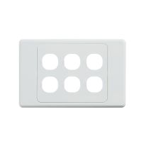 [040.000.0336] 040.000.0336 Ultima 6 Gang Switch Cover - White