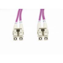 [FL.OM4LCLC10MEV] 10m LC-LC OM4 Multimode Fibre Optic Patch Cable: Erika Violet