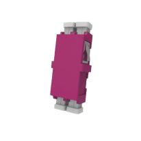 [015.002.0054] LC OM3 / OM4 Multimode Through Coupler Flangeless DUPLEX | Erika Violet