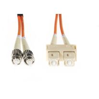 [FL.OM1SCST15M] 15m SC-ST OM1 Multimode Fibre Optic Cable: Orange