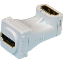 005.008.0005 HDMI® to HDMI Right Angle Coupler Insert White