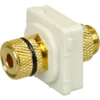 [005.008.0052] 005.008.0052 Banana Plug to Binding Post BLACK (White Bezel)