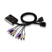 006.008.0118 Aten Petite KVM | CS682 2-Port USB DVI KVM with audio 1.2m Cable and Remote Port Selector