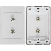 [016.005.0002] 016.005.0002 Double F-Type Coaxial Wall Plate