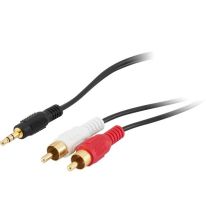 [022.000.0047] 022.000.0047 3m Stereo 3.5mm Plug to 2 x Red White RCA Cable