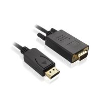 022.002.0392 2m DisplayPort Male to VGA Male Cable: Black