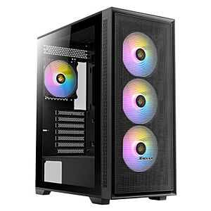 [AX81EL AX81 ELITE] AX81EL AX81 ELITE Antec  Black E-ATX Tempered Glass Mid-Tower Case