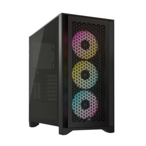CC-9011240-WW Corsair 4000D RGB Airflow Tempered Glass Mid Tower ATX Case Black