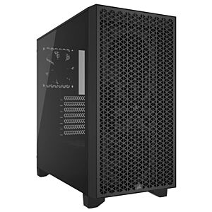 CC-9011251-WW Corsair 3000D Solid Steel Front ATX Tempered Glass Case Black