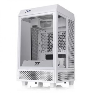 CA-1R3-00S6WN-00 Thermaltake  The Tower 100 Tempered Glass Mini Tower Snow Edition