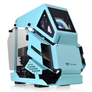 [CA-1R4-00SBWN-00] CA-1R4-00SBWN-00 Thermaltake  AH T200 Tempered Glass mATX Micro Case Turquoise Edition