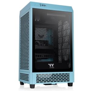 CA-1X9-00SBWN-00 Thermaltake  The Tower 200 Tempered Glass Mini ITX Case Turquoise Edition