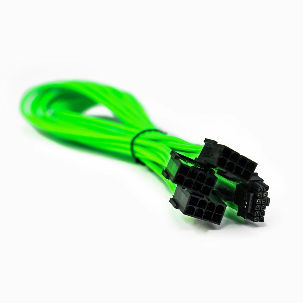 [GC-656488] GC-656488 GamerChief 12VHPWR 450W 3x8-Pin 45cm Sleeved Extension Cable (Green)