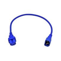 [011.180.1510] 011.180.1510 1m IEC C14 to C15 High Temperature Power Cable Blue
