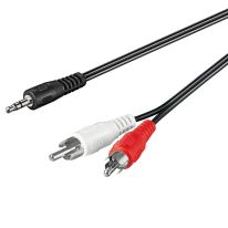[022.000.0040] 022.000.0040 Stereo Plug to 2x RCA Socket Adaptor 1m