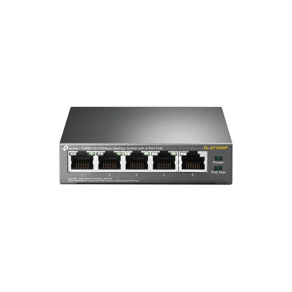 [TL-SF1005P] TL-SF1005P TP-Link  5-Port 10/100Mbps Desktop Switch with 4-Port PoE