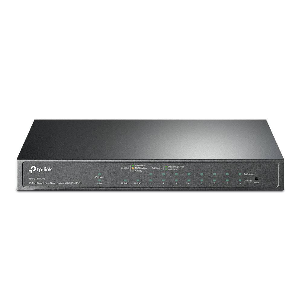 [TL-SG1210MPE] TL-SG1210MPE TP-Link  |10 Port Gigabit Easy Smart Switch with 8 port PoE+