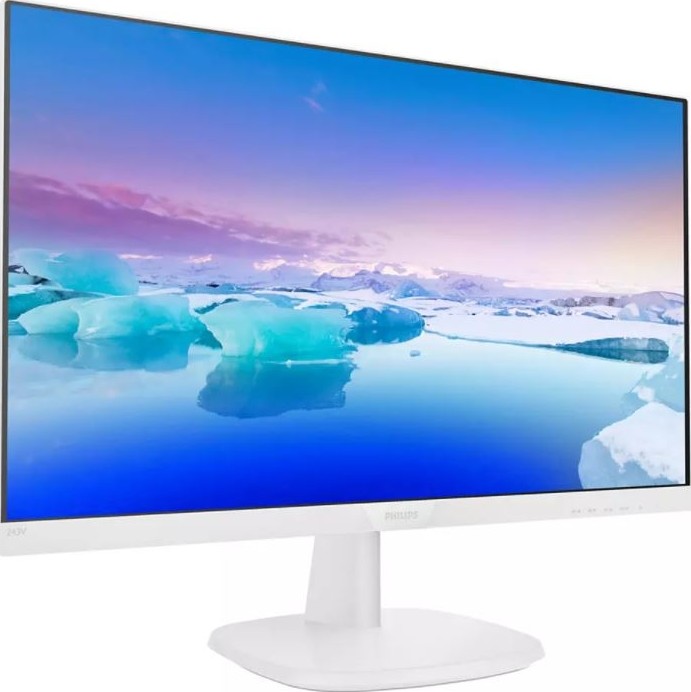 243V7QDAW 23.8" IPS 5ms Full HD Monitor White SPK Tilt VESA