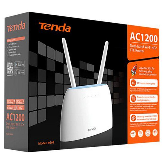 [4G09] 4G09 Tenda  AC1200 Dual-Band WiFi 4G+ LTE Cat6 Gigabit Router