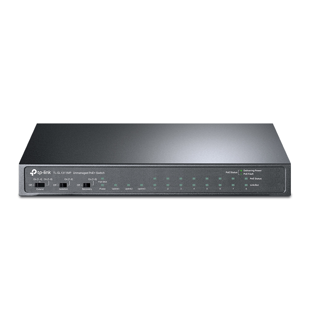 [TL-SL1311MP] TL-SL1311MP TP-Link  | 8 Port 10/100Mbps + 3 Port Gigabit Desktop Switch with 8 Port PoE+