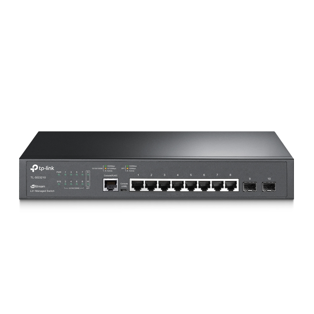[TL-SG3210] TL-SG3210 TP-Link  | JetStream 8-Port Gigabit L2+ Managed Switch with 2 SFP Slots