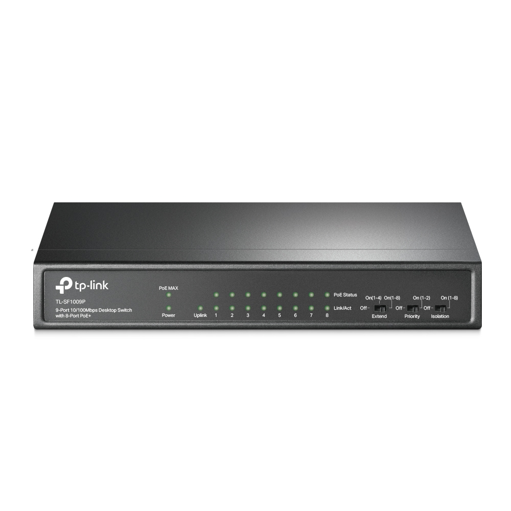 [TL-SF1009P] TL-SF1009P TP-Link  | 9 port 10/100 Mbps Desktop Switch with 8 Port PoE