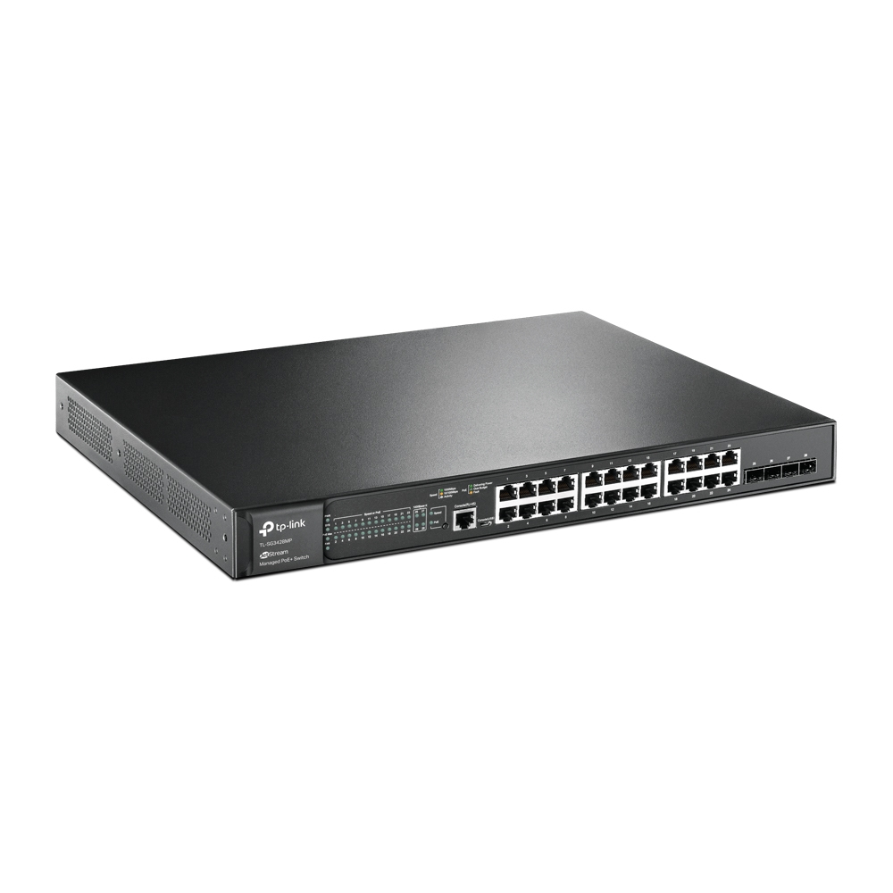 [TL-SG3428MP] TL-SG3428MP TP-Link JetStream  28-Port Gigabit L2 Managed PoE+ Switch with SFP