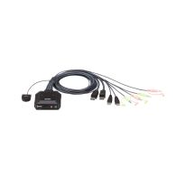 [CS22DP] CS22DP Aten  2-Port USB DisplayPort Cable KVM Switch with Remote Port Selector