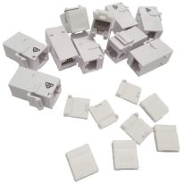 [005.005.0012] 005.005.0012 CAT6 RJ45 Snap In Keystone Coupler | 10 Pack White
