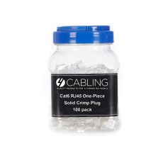 [005.002.0135] 005.002.0135 Cat 6 8 Position RJ45 One-Piece Modular Crimp Plug | Solid | 100 Pack