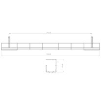 [013.294.8110] 013.294.8110 OE Elsafe Prodigy 950mm Single Tier Cable Management Basket Black