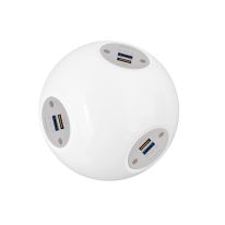 [016.012.0003] 016.012.0003 OE Elsafe: Pluto 3 x TUF with 2000mm Lead with 10A Three Pin Plug - White/Silver
