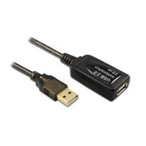 [005.001.0190] 005.001.0190 20M USB 2.0 AM-AF Active Extension Cable Black