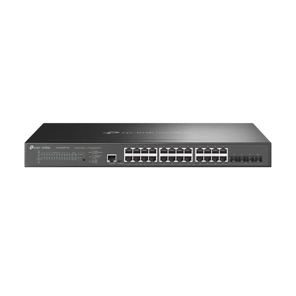 [SG3428XPP-M2] SG3428XPP-M2 TP-Link  Omada JetStream 24-Port 2.5GBASE-T and 4-Port 10GE SFP+ L2+ Managed Switch with 16-Port PoE+ & 8-Port PoE++ by Omada SDN