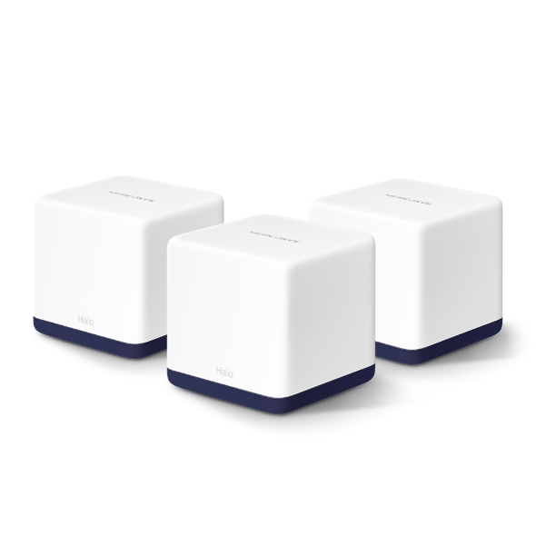 [Halo H50G(3-pack)] Halo H50G(3-pack) Mercusys  AC1900 Whole Home Mesh Wi-Fi System, 500m², 1300Mbps/600Mbps, 3xGigabit Port Per Unit, QoS, Router, Access Point