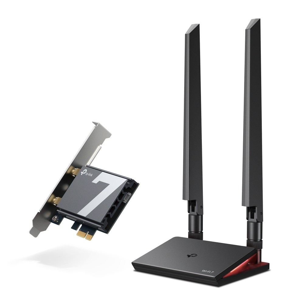 [Archer TBE550E] Archer TBE550E TP-Link  BE9300 Wi-Fi 7 Bluetooth 5.4 PCIe Adapter, 6GHz@5760 Mbps, 5GHz@2880 Mbps, 2.4GHz@688 Mbps (wifi7) (NIC)