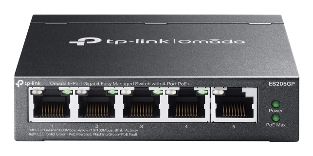 [ES205GP] ES205GP TP-Link  Omada 5-Port Gigabit Easy Managed Switch with 4-Port PoE+