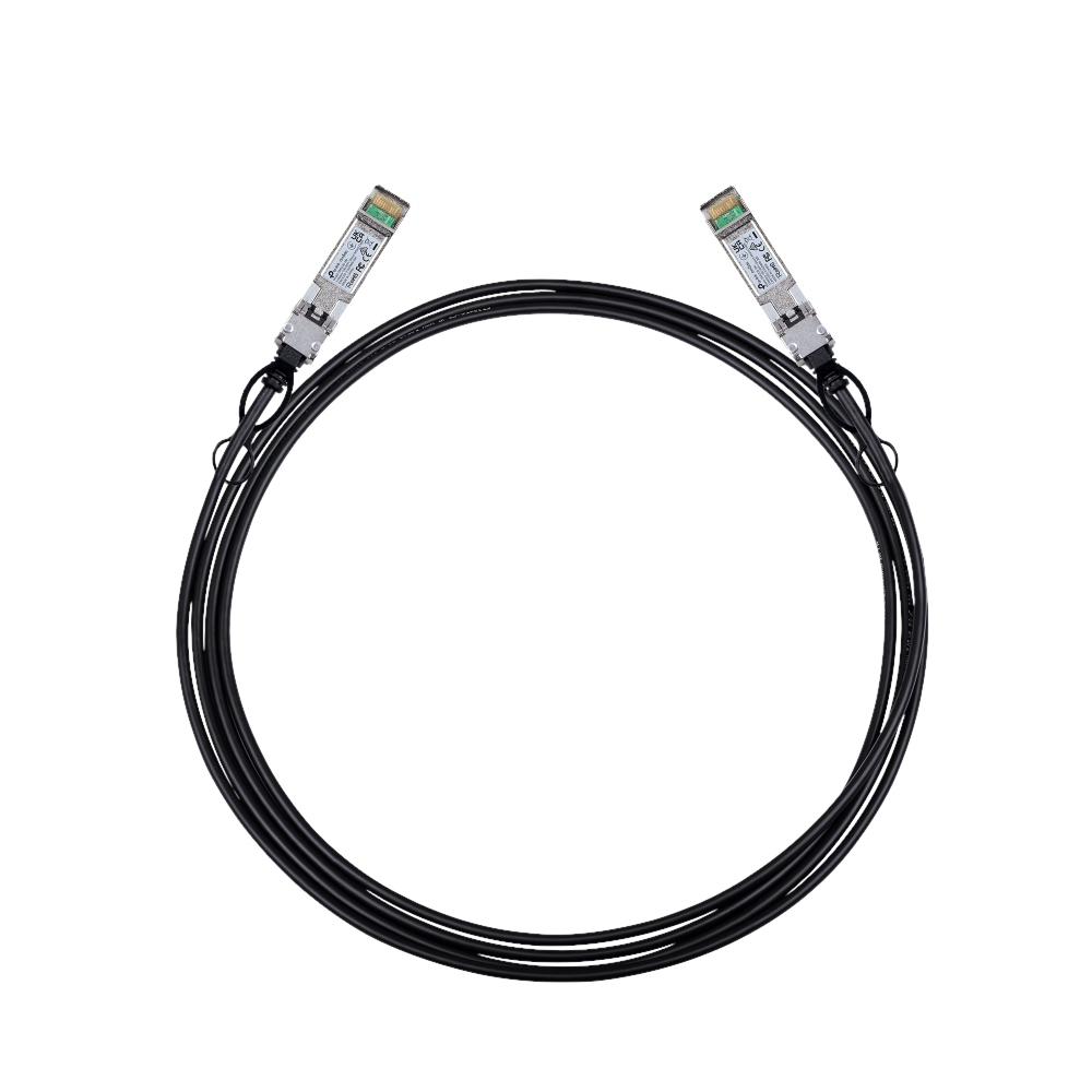 [SM5220-3M] SM5220-3M TP-Link  3 Meter 10G SFP+ Direct Attach Cable, Drives 10 Gigabit Ethernet, 10G SFP+ Connector on Both Sides (Replaces TXC432-CU3M)