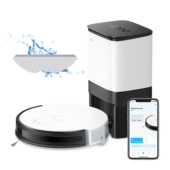 [Tapo RV10 Plus] Tapo RV10 Plus TP-Link  Robot Vacuum & Mop + Smart Auto-Empty Dock, Auto-Charging, Carpet Auto-Boost, Long-lasting Battery