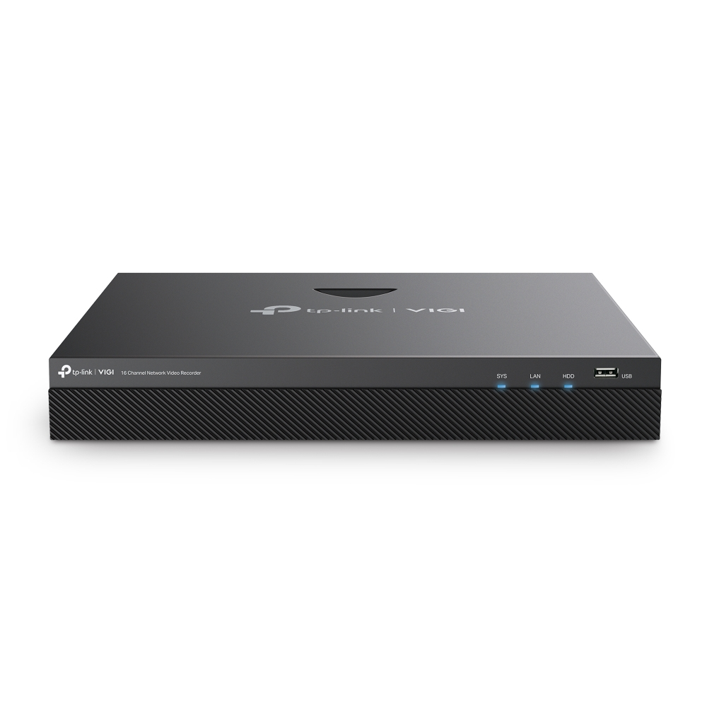VIGI NVR2016H TP-Link  16 Channel Network Video Recorder, 4K Out, 16MP Decode, H.265+, ONVIF, 2-Way Audio, Remote Monitoring (HDD Not Included)