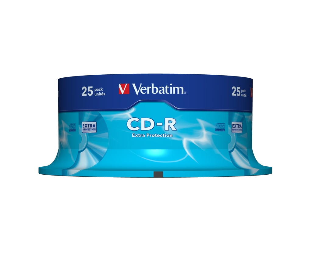 [23942434320] 23942434320 Verbatim CD-R 700MB 25Pk Spindle 52x