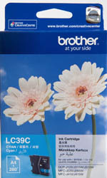 [4977766676731] 4977766676731 Brother LC-39C Cyan Ink Cartridge - DCP-J125/J315W/J515W MFC-J220/J265W/J410/J415W/J140W- up to 260 pages