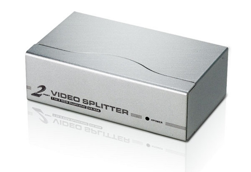 [4710423770928] 4710423770928 Aten Video Splitter 2 Port VGA Splitter 350Mhz, 1920x1440@60Hz, Cascadable to 3 levels (Up to 8 Outputs)