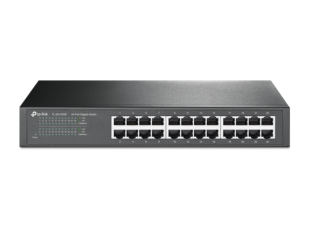 [6935364020620] 6935364020620 TP-Link TL-SG1024D 24-Port Gigabit Desktop/Rackmount Unmanaged Switch energy-efficient Supports MAC Plug  play 48Gbps Switching Capacity