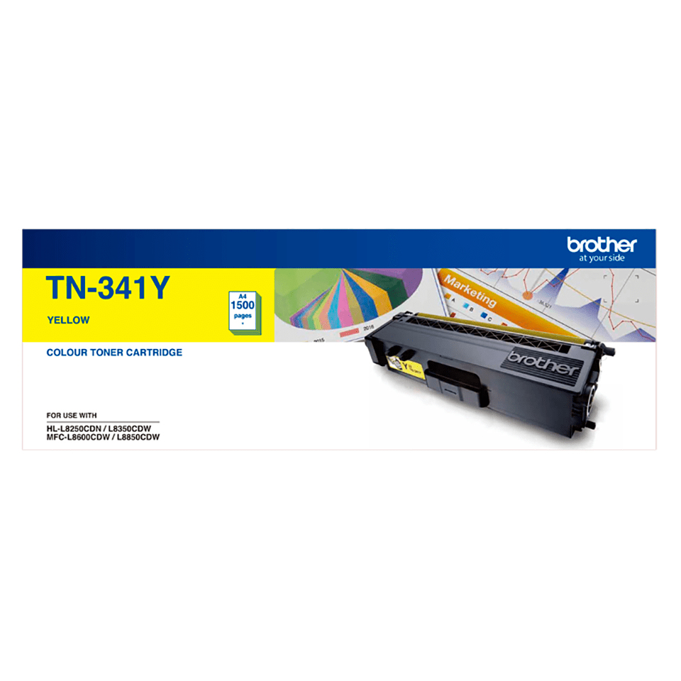 [4977766733977] 4977766733977 Brother TN-341Y Colour Laser Toner-Standard Yellow HL-L8250CDN/8350CDW MFC-L8600CDW/L8850CDW - 1500Pages