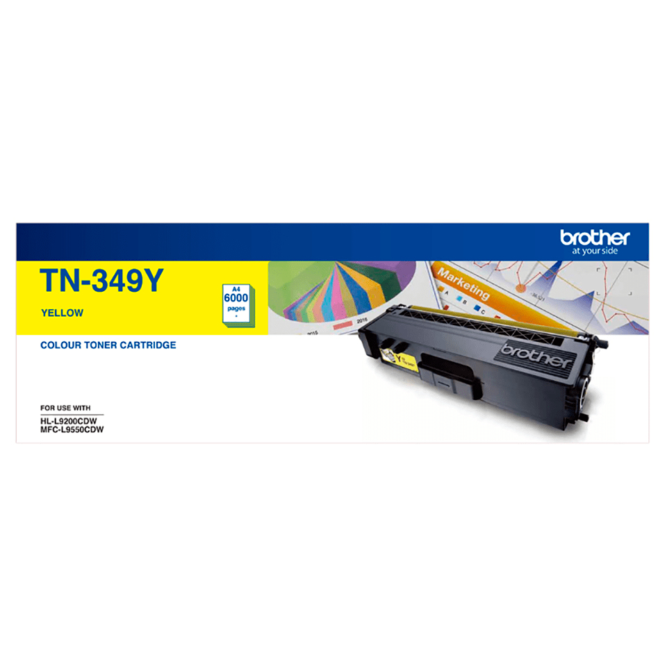 [4977766734059] 4977766734059 Brother TN-349Y AYS *EXCLUSIVE TO B2B* Colour Laser Toner-Super High Yield Yellow- HL-L9200CDW MFC-L9550CDW - 6000Pages
