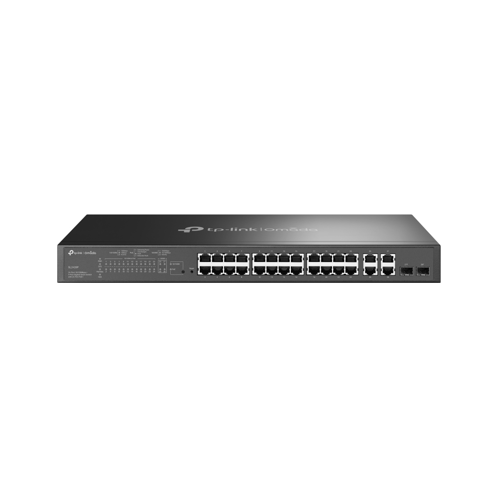 [6935364030612] 6935364030612 TP-Link T1500-28PCT (TL-SL2428P) JetStream 24-Port 10/100Mbps + 4-Port Gigabit Smart PoE+ Switch, Omada