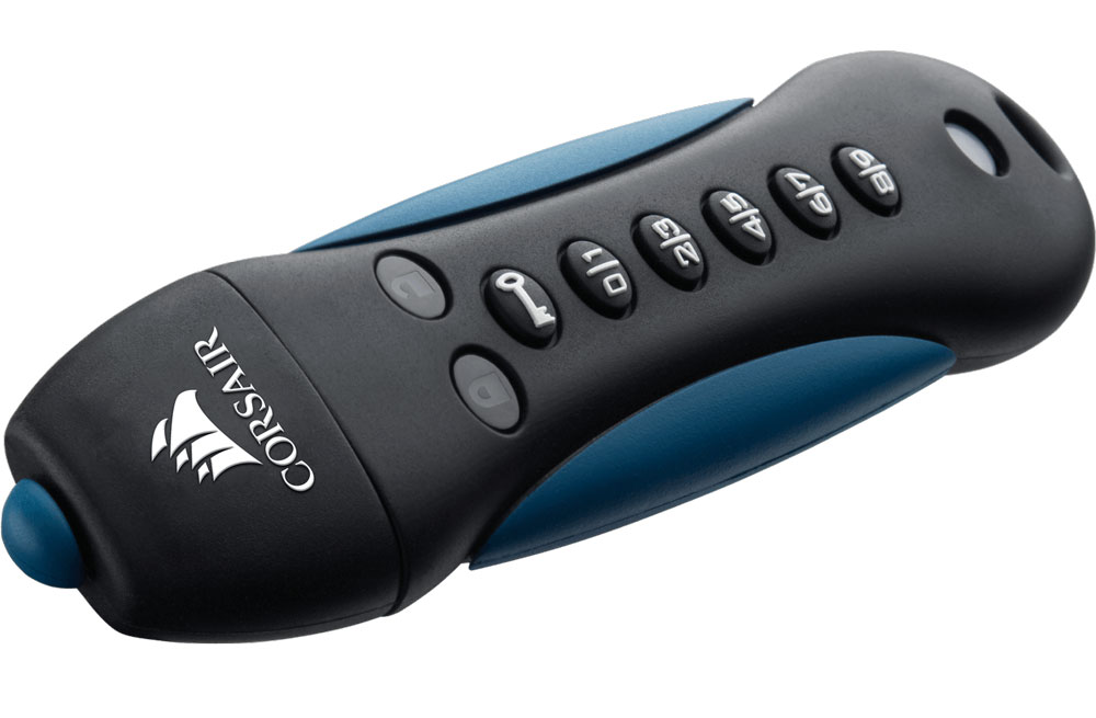 [843591025959] 843591025959 Corsair Padlock 3 64GB Secure USB 3.0 Flash Drive with Keypad - Secure 256-bit Hardware AES Encryption