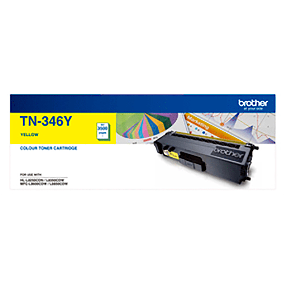 [4977766734011] 4977766734011 Brother TN-346Y Colour Laser Toner- High Yield Yellow- HL-L8250CDN/8350CDW MFC-L8600CDW/L8850CDW - 3500Pages