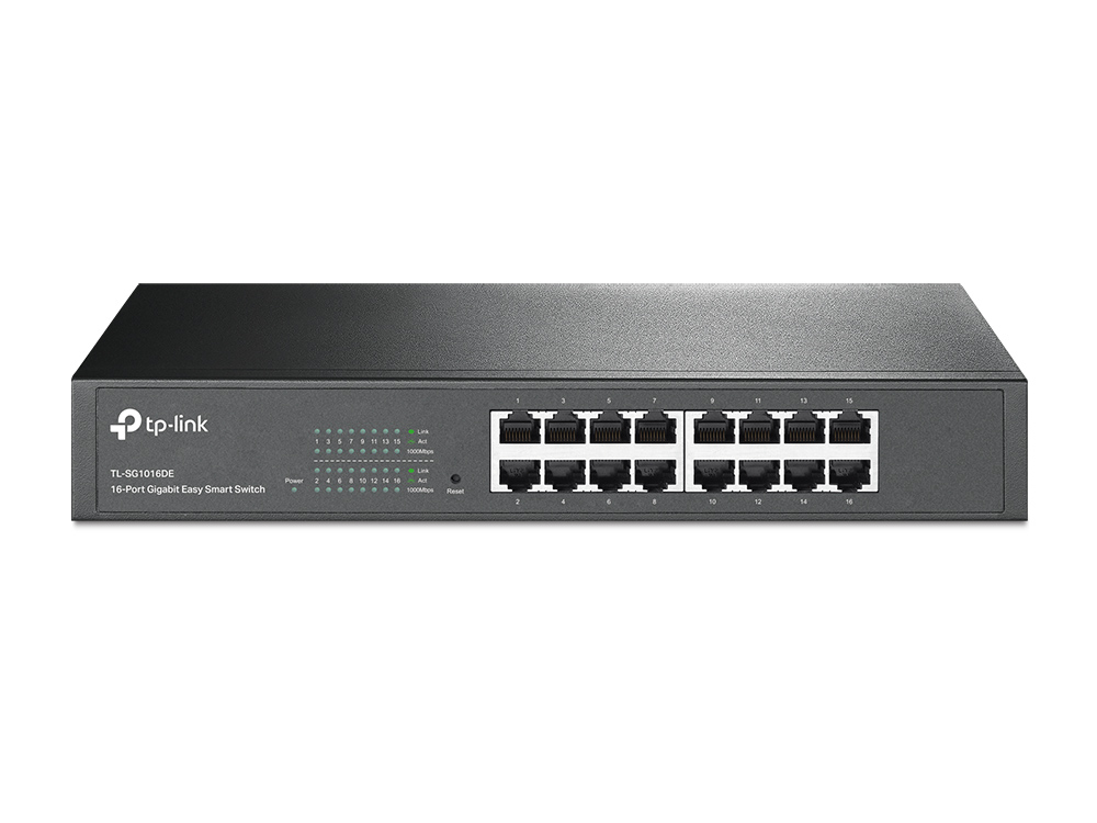 [6935364021269] 6935364021269 TP-Link TL-SG1016DE 16-Port Gigabit Easy Smart Switch Network Monitoring, Traffic Prioritization  VLAN Features Web-based User Interface